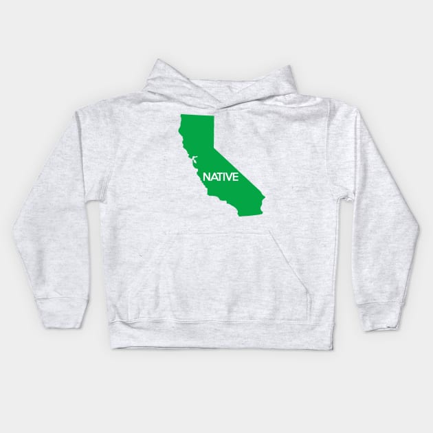 California Native CA Green Kids Hoodie by mindofstate